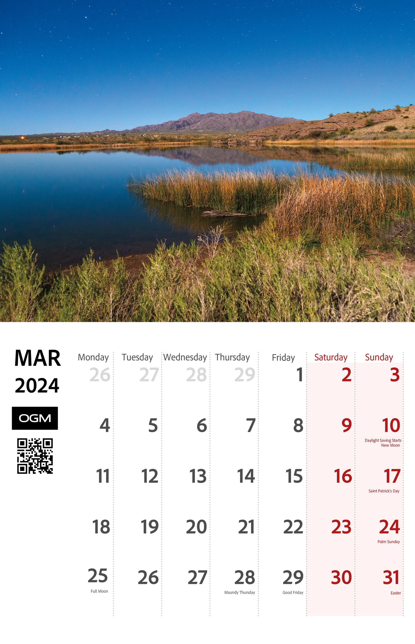 2024 Lake Havasu City Scenic Calendar